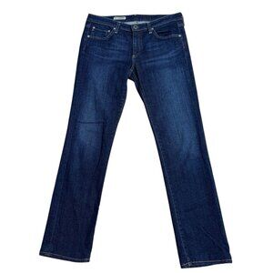 ADRIANO GOLDSCHMIED JEANS THE CHARLOTTE STRAIGHT LEG SIZE 29 DARK WASH MID RISE